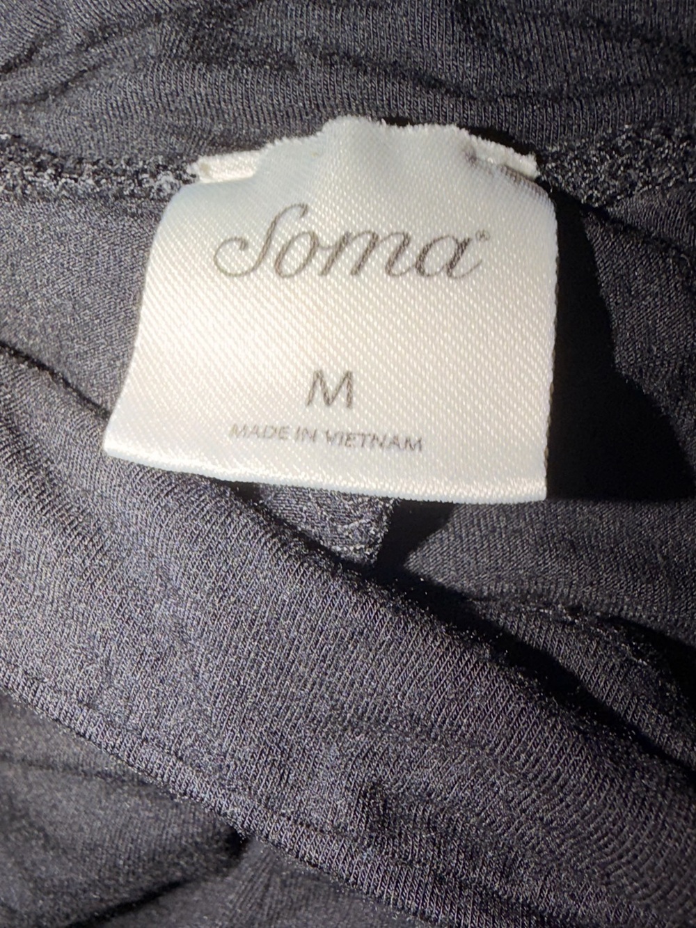 Soma Pajama Set M Black Cropped Pants Lace Shelf Bra Cami Soft Rayon Stretch - Picture 12 of 13